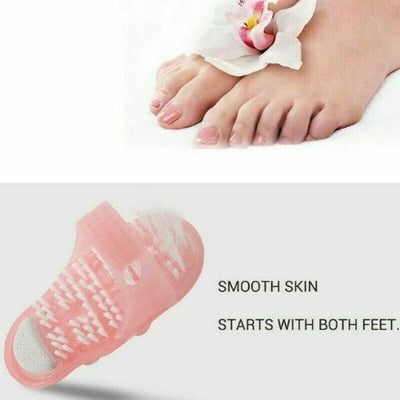 Simple Feet Cleaner Foot Scrubber Feet Shower Spa Easy Cleaning Brush Slippers