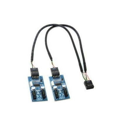 Internal 9-Pin USB 2.0 Splitter 1 Male To 4 Female Motherboard Pin to PC Case