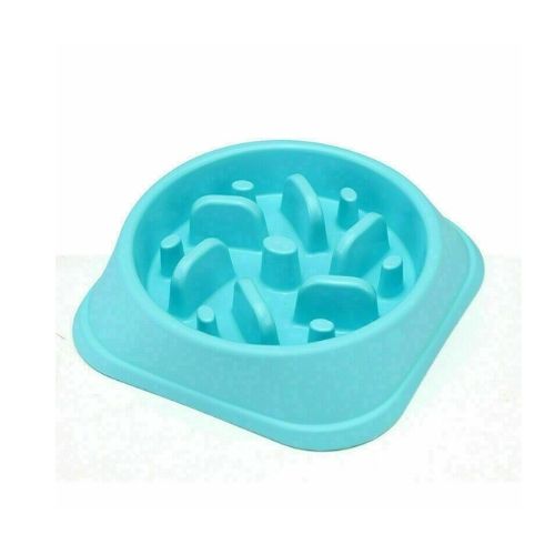 New Pet Dog Slow Food Healthy Anti Slip Gulp Feeder Interactive Dish Bowl Large