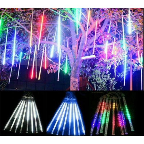 LED Meteor Shower Rain Lights Drop Icicle Snow Falling Raindrop Wedding Xmas Tre