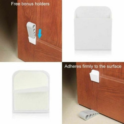 Security Stop Rubber Door Stoppers Wedge With Holder Office Heavy Doors Carpet