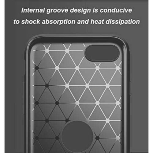 For iPhone SE 2020 Case - Shockproof Carbon Fiber Soft TPU Armor Hybrid Cover