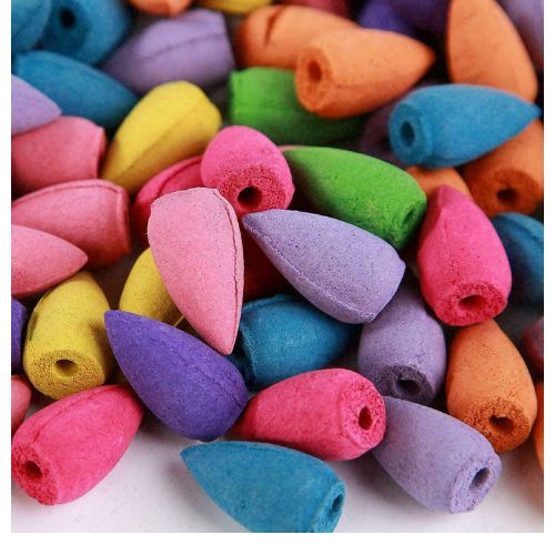 New Natural Back flow Smoke Scented Bullet Backflow Incense Cones Colorful