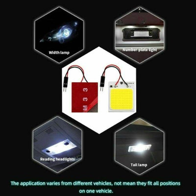 48 SMD White Panel LED Car Interior Panel Light Dome Lamp Bulb Plate Light bulb