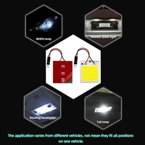 48 SMD White Panel LED Car Interior Panel Light Dome Lamp Bulb Plate Light bulb