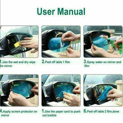 Rainproof Car Rearview Mirror Sticker Anti-fog Protective Film Rain Shield