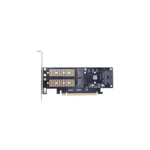 PCI Express PCI-E 3.0 Dual SATA to NGFF NVME MSATA M-Key B/M-Key Adapter 3in1