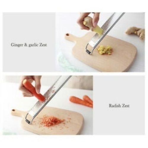 Wide Citrus Lemon and Kitchen Vegetable Grater Zester 18/8 Stainless Steel