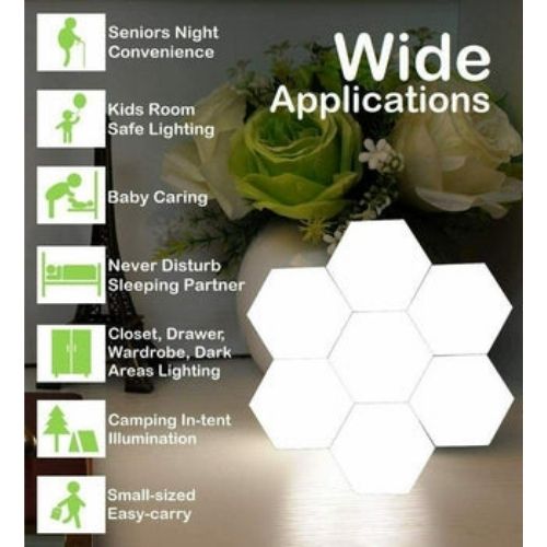 Hexagon Lights with Remote Control, Smart LED Wall Light Panels Touch-Sensitive