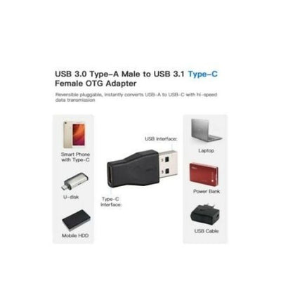 USB-C USB 3.1 Female to USB 3.0 A Male Adapter Converter