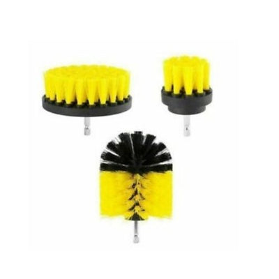 3Pcs Electric Drill Brush Kit Plastic Round Power Scrubber for Bathroom Tub Home