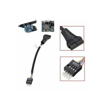 USB 3.0 20-Pin Motherboard Header Female to USB 2.0 9-Pin Male Adapter Cable