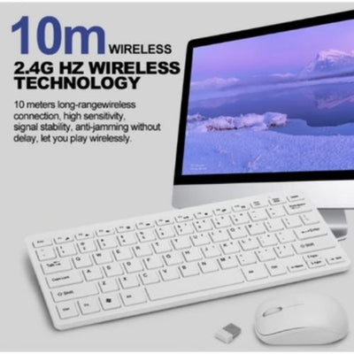 Wireless Keyboard and Mouse Combo Set Optical Mouse for PC Laptop with Receiver