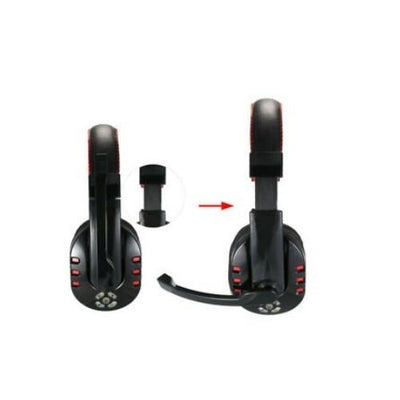 Wireless Gaming Headset Bluetooth Headphone Ear Cup Mic for Smart Phones Tablet