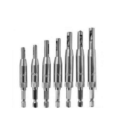 Drill Bit Set Hole Puncher Hinge Tapper for Doors Self Centering Woodworking