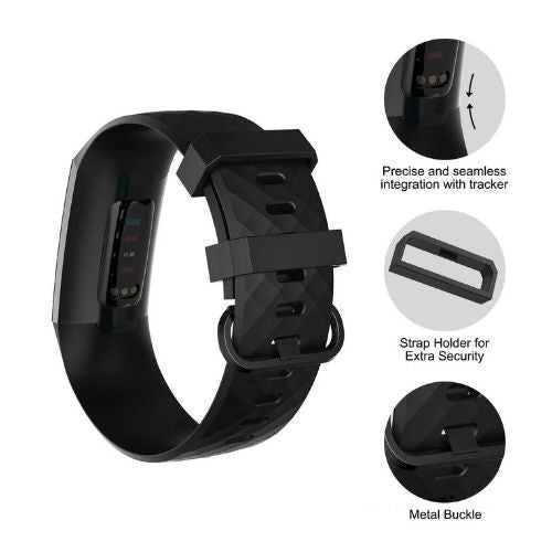 For Fitbit Charge 3 4 SE - Band Replacement Silicone Wristband Strap Wrist Sport