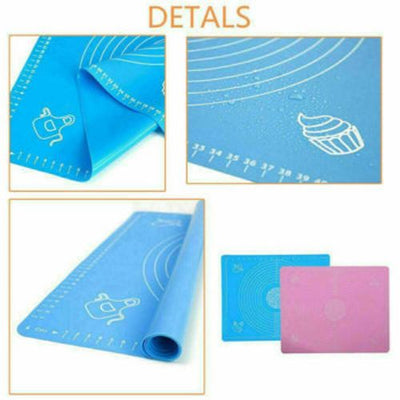 Large Non Stick Silicone Sheet Dough Fondant Baking Pastry Icing Rolling Mat Pad