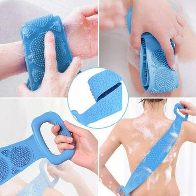 Lengthen Bath Silicone Back Scrubber Shower Body Brush Back Massage Body Clean