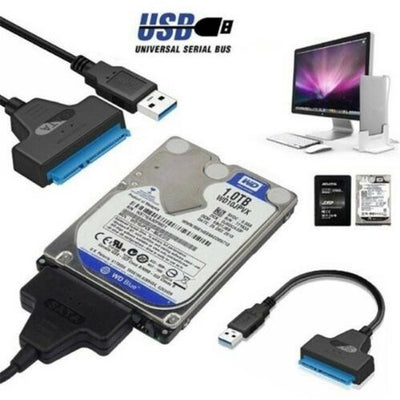 USB 3.0 to SATA 2.5" Hard Drive HDD SSD Adapter Converter Cable 22Pin UASP