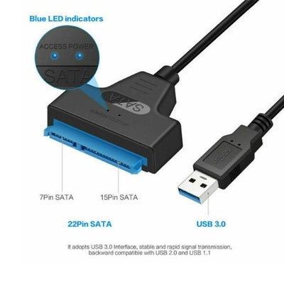 USB 3.0 to SATA External Converter Adapter Cable Lead for 2.5" HDD SSD SATA III