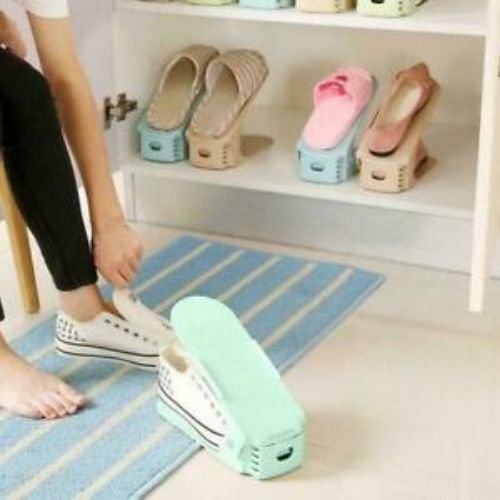 4/8/16 Pack Easy Shoe Rack Shoe Slots Organizer Organiser Space Saver Holder