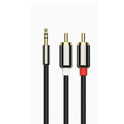 New Twin RED WHITE 2x RCA PHONO to Stereo 3.5mm Mini Jack STEREO Audio Aux Cable