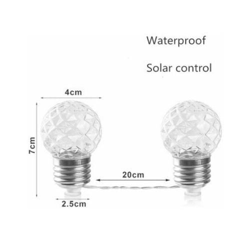 Solar Powered String Lights, 20 LED Clear Ball Waterproof Outdoor Lights, CA SLR