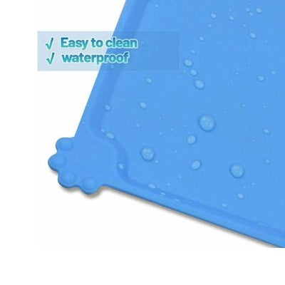 Silicone Pet Feeding Food Mat for Dog Cat Placemat Dish Bowl Easy Wipe Clean Fun