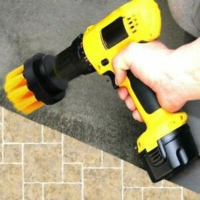 3Pcs Electric Drill Brush Kit Plastic Round Power Scrubber for Bathroom Tub Home