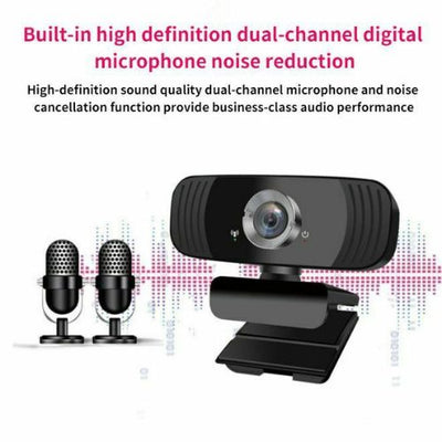 HD 1080P Webcam Mini Computer PC WebCamera with Microphone Rotatable Cameras