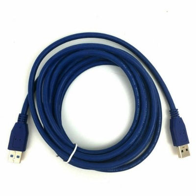 USB Cable A Male To A Male Plug Shielded 5Gbps High Speed 2.0 Lead Black 28 AWG