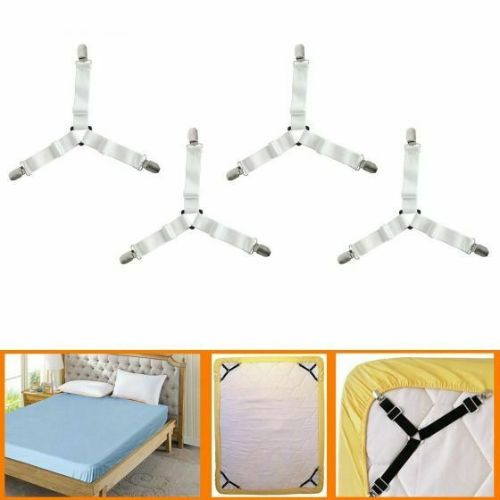 Bed Suspender Straps Mattress Fastener Holder Triangle Gripper Sheet Clips CA