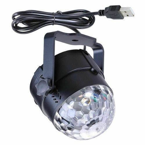 USB Disco Lights Party DJ LED RGB Stage Lamp Strobe Crystal Magic Ball Remote