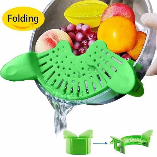 Kitchen Food Strain Colander Strainer Silicone Colander for Water Drainer Pasta