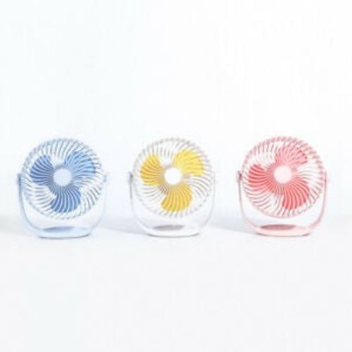 Desktop Cooling Fan USB Powered 3 Speed Adjustable Large 7 Inch Built-in Battery