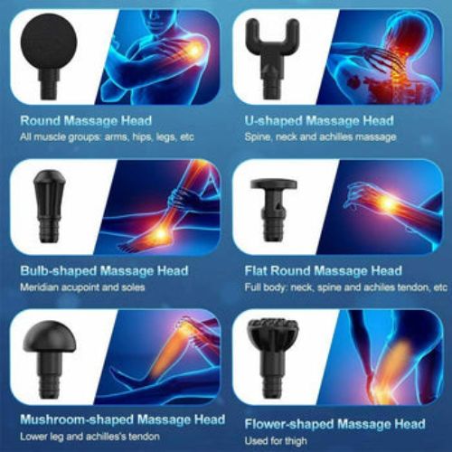 Massage Gun Muscle Massage Gun Deep Tissue 6 Heads 30 Speeds Percussion Massage