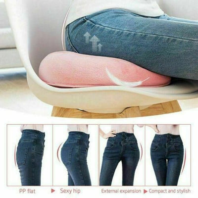 Dual Comfort Cushion Lift Hip Up Seat Beauty Butt Cushion Memory Sponge cotton