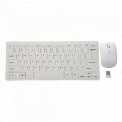 Keyboard&Mouse Combo Wireless 2.4Ghz Optical Mouse USB Receiver For Pc Laptop