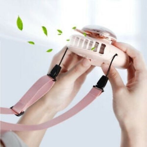 Lazy Hand Held Fan Portable Rechargeable Battery for Travel/Fishing