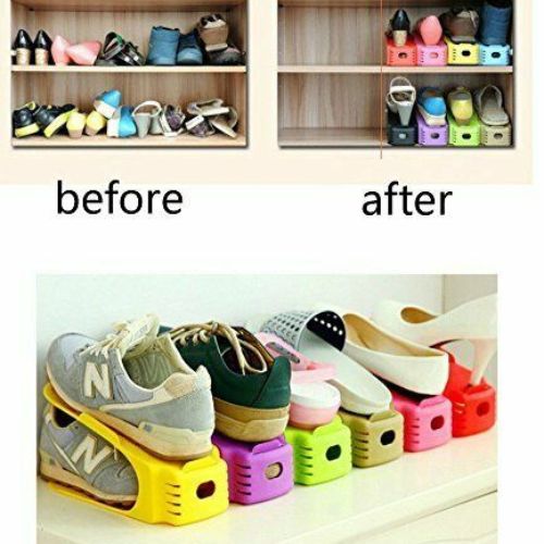 New Shoe Slots Organizer Home Double Layer Organizer-Space Saver Rack Holder CA