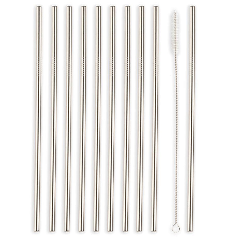 Stainless Steel Straws | Set of 10