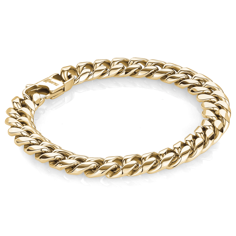 Italgem Steel 10MM Lined Cuban Bracelet