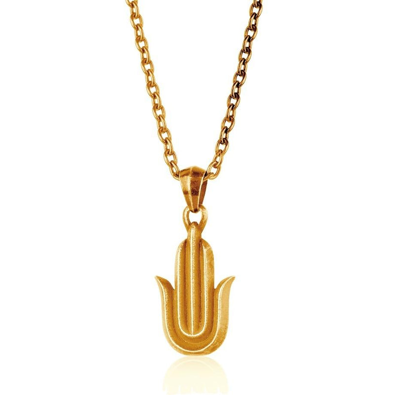 Italgem Steel Hamsa Moderno Pendant