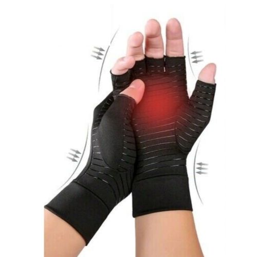 Compression Copper Arthritis Gloves Hand Wrist Brace Finger Pain Relief Support