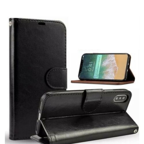 For iPhone 12 XR XS 11 Pro Max Case - Leather Flip Wallet Stand Card Slot Cover