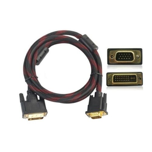 DVI to VGA Cable 24 + 5 Male to Male Cord Adapter Converter for PC TV Computer