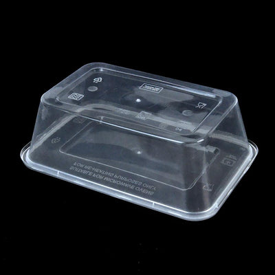 500 Pcs 1000ml Take Away Food Platstic Containers Boxes Base and Lids Bulk Pack