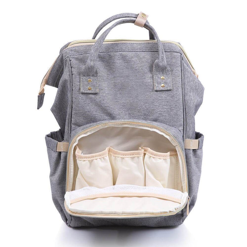 Waterproof Mummy Nappy Diaper Bag Baby Travel Changing Nursing Backpack Grey