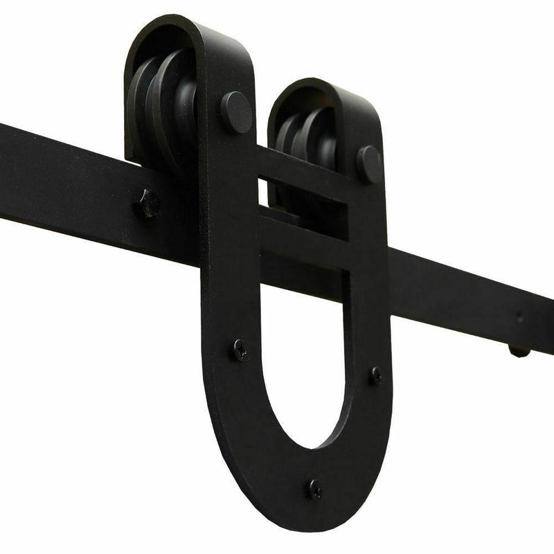 3.66M Antique Classic Style Single Sliding Barn Door Hardware Track Roller Kit