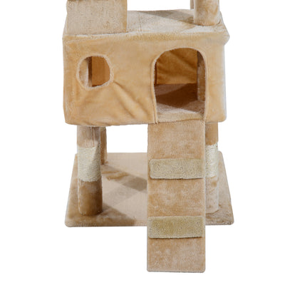 Multi-Level Cat Tree Scratcher Activity Center Climbing Tree Condo Furniture w/